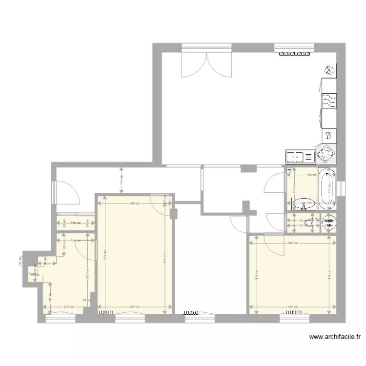 SABLIERE NEW SANS MEUBLE. Plan de 