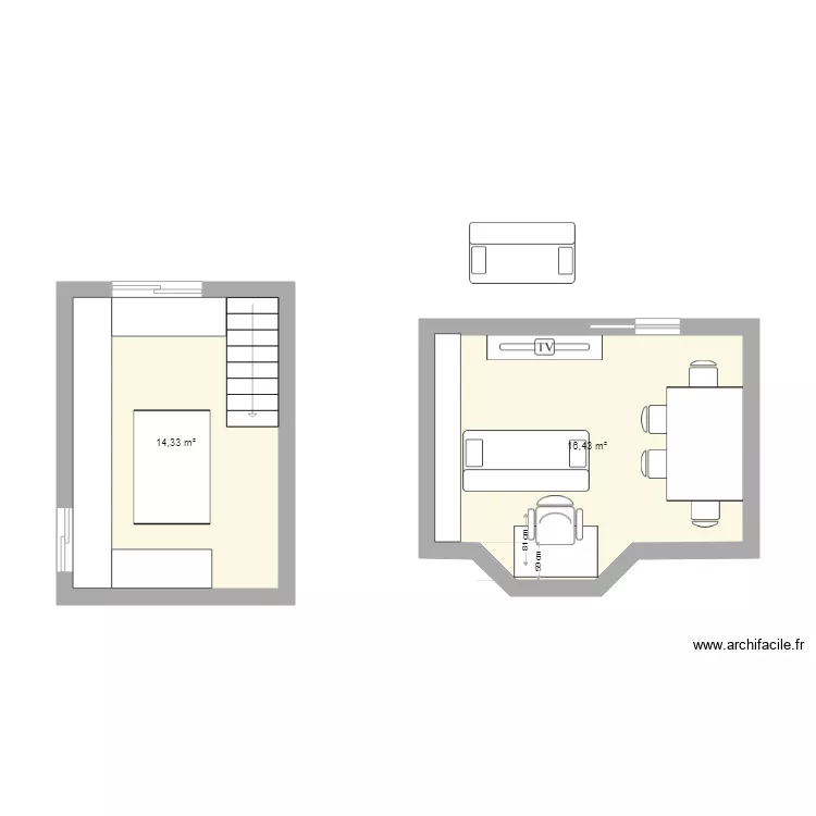 Test mobilier 2. Plan de 