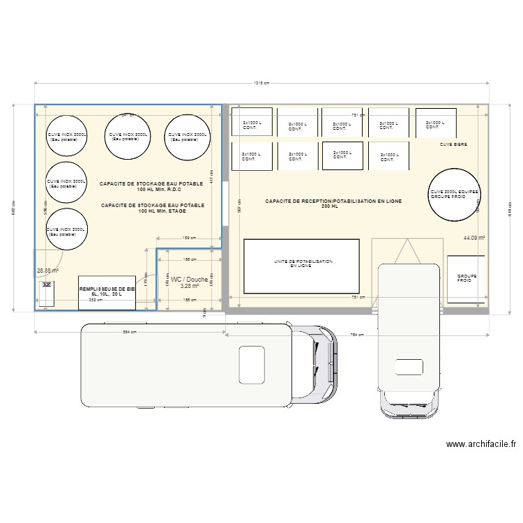 PROJET TRAITEMENT EAU CASTILLON. Plan de 0 pièce et 0 m2