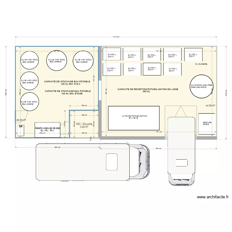 PROJET TRAITEMENT EAU CASTILLON. Plan de 