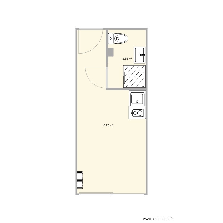 Plan futur studio Valetta. Plan de 0 pièce et 0 m2