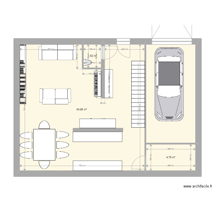 maison 95m2 v1. Plan de 10 pièces et 157 m2