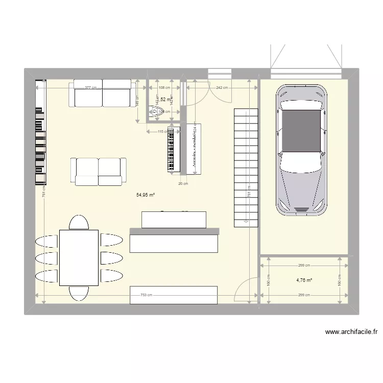 maison 95m2 v1. Plan de 