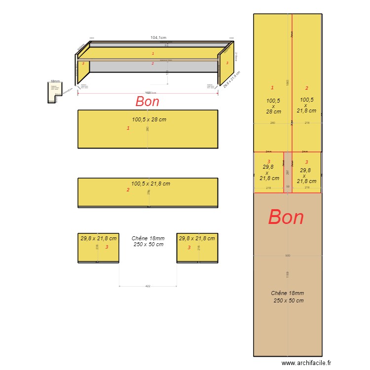 Tablette table basse 08. Plan de 0 pièce et 0 m2