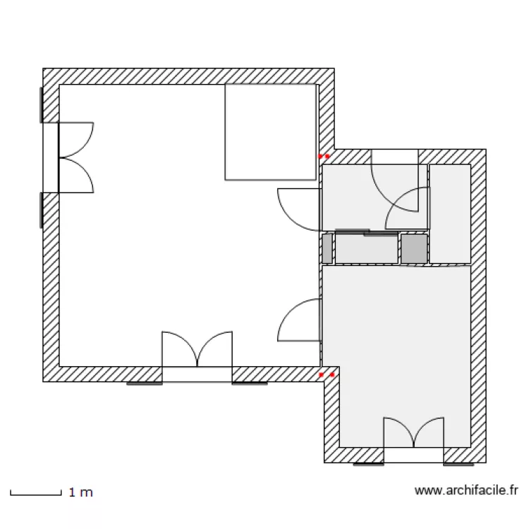Maison 1. Plan de 