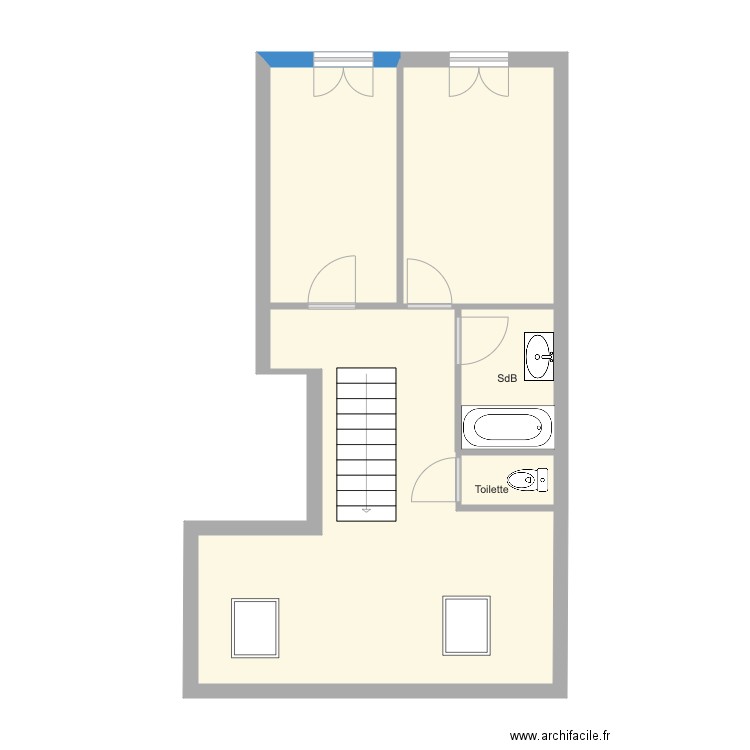 Duplex Romainville Projection 1. Plan de 0 pièce et 0 m2