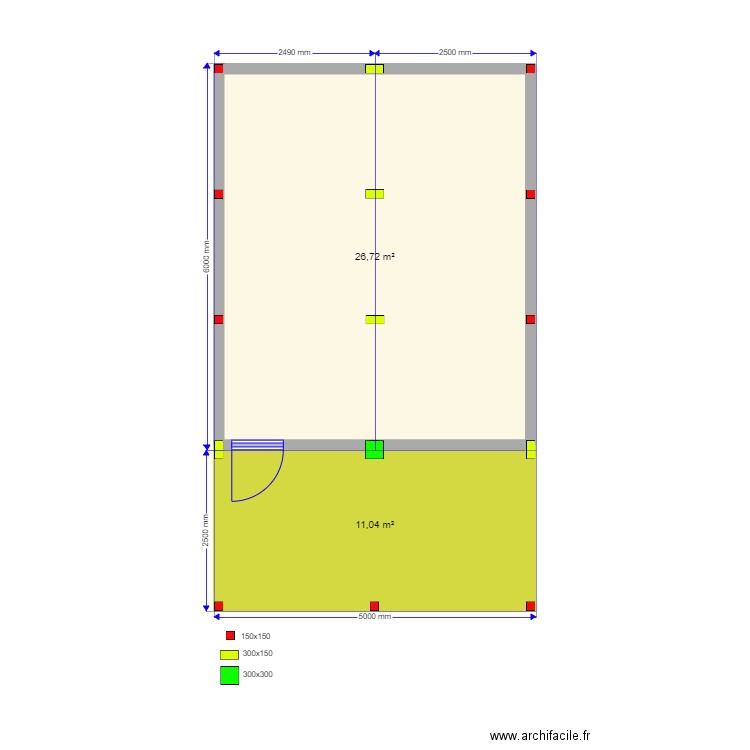 glamping 04 03 v2 svai. Plan de 2 pièces et 38 m2