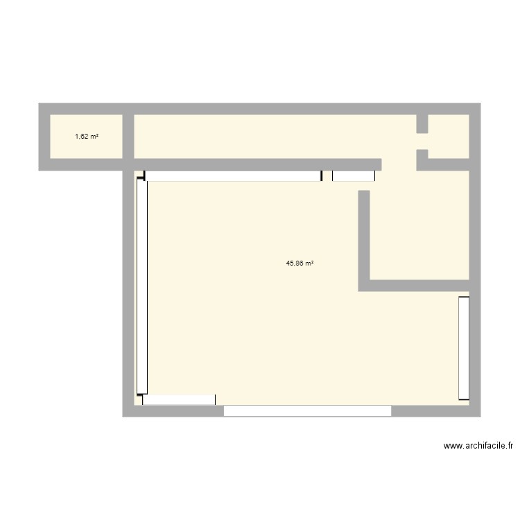 coriolis. Plan de 2 pièces et 47 m2