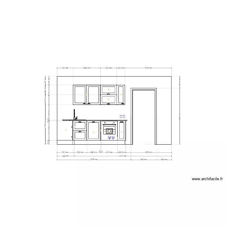 CUISINE CADOT 1 . Plan de 