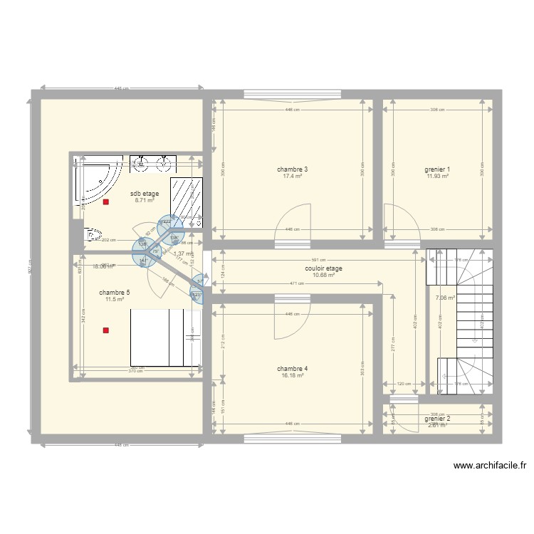 etage. Plan de 0 pièce et 0 m2