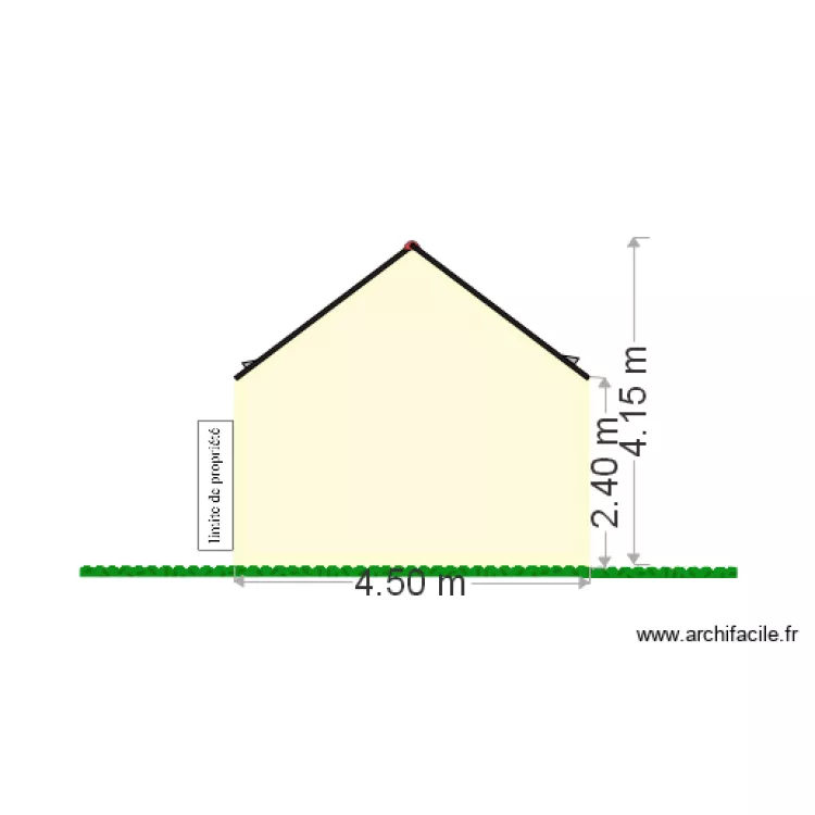 Fa&ccedil;ade Est 8 par 45. Plan de 