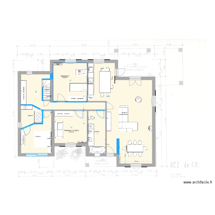 Maison Venelles Final 2. Plan de 8 pièces et 123 m2