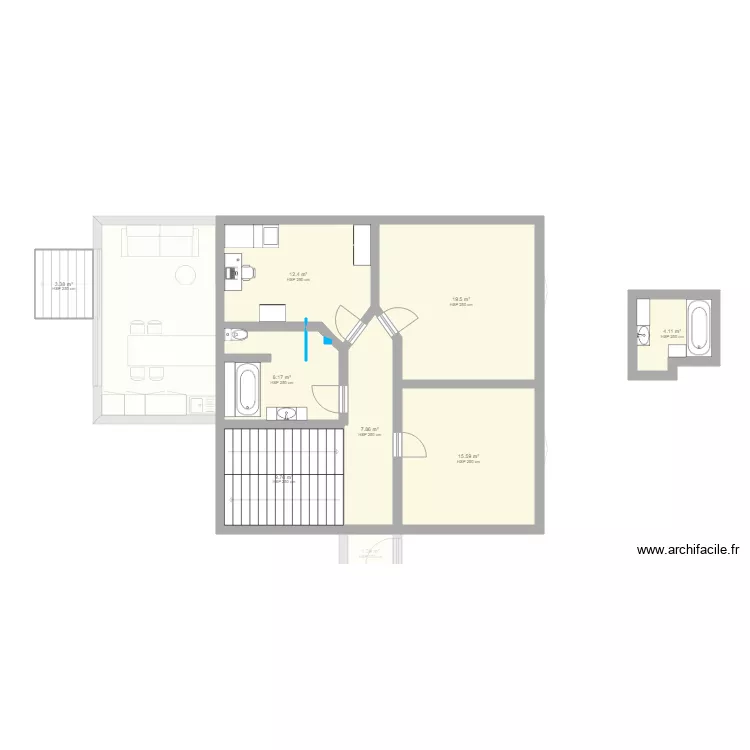 MAISON YUTZ chambre Elisa. Plan de MAISON YUTZ chambre Elisa. Plan de