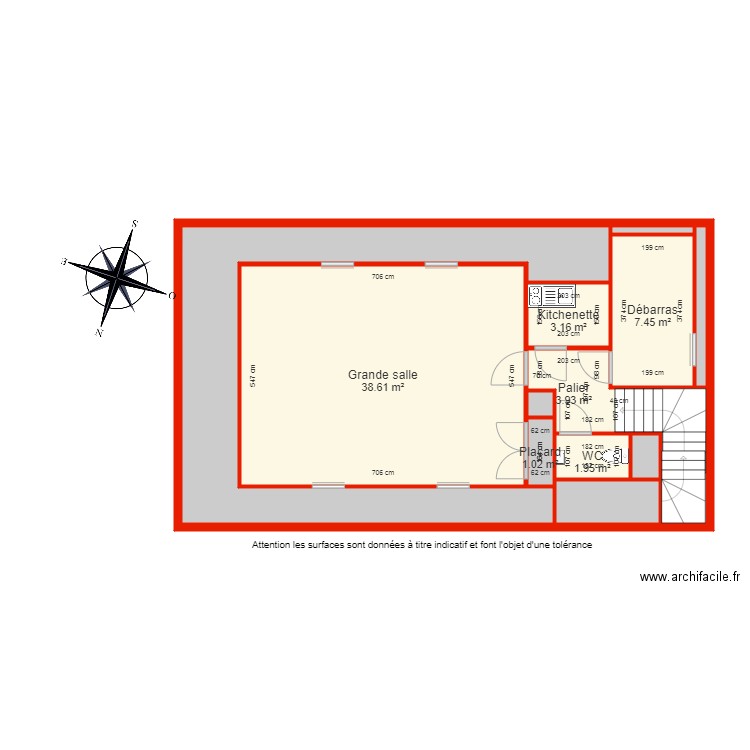 BI 5617 étage côté. Plan de 0 pièce et 0 m2