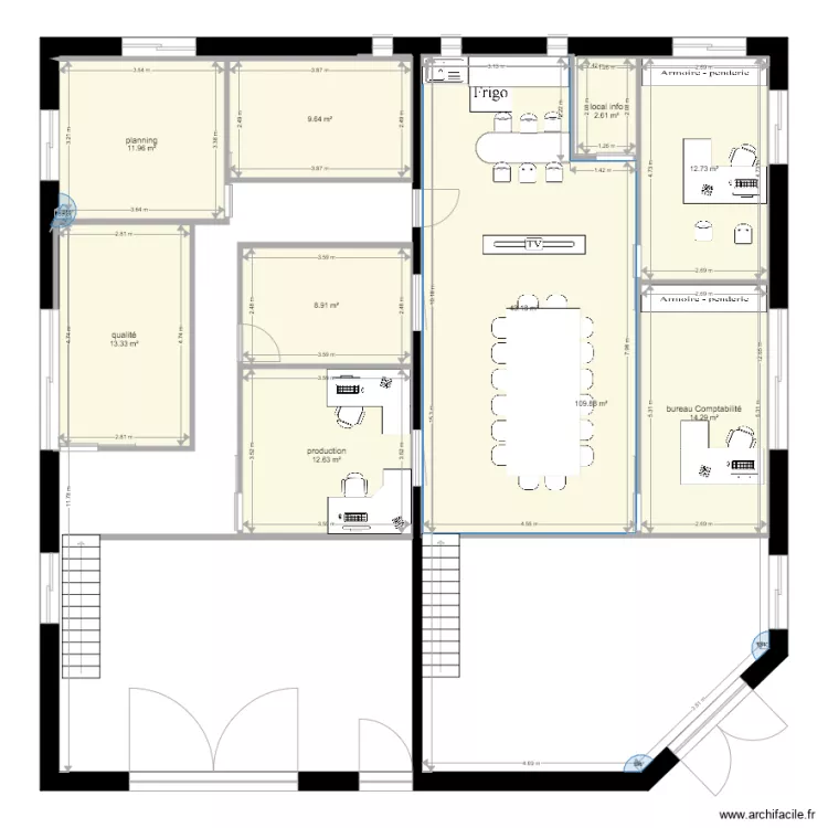 1er etage r&eacute;&eacute;l. Plan de 