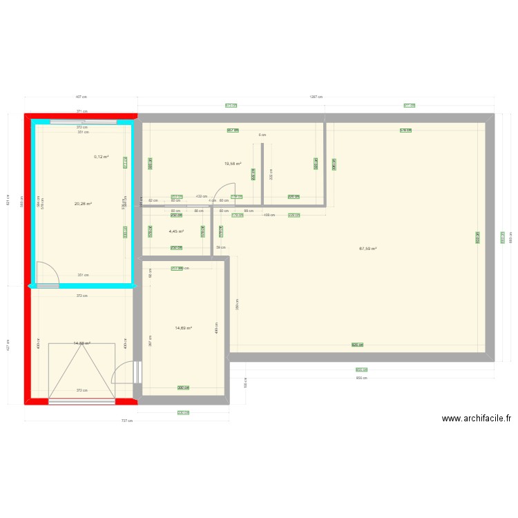 Projet 3. Plan de 7 pièces et 142 m2