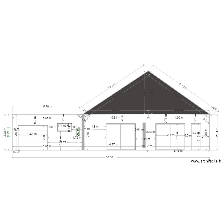 Mairie MAISON Plan de Facade 4 Arrière AOUT 2021. Plan de 0 pièce et 0 m2