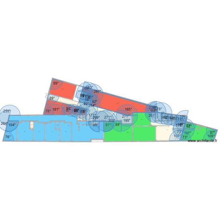 Chevilly RDC aménagement. Plan de 29 pièces et 884 m2