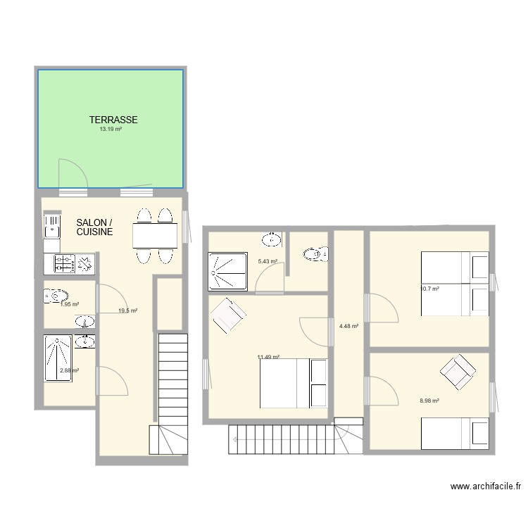 Gîte MONET. Plan de 0 pièce et 0 m2