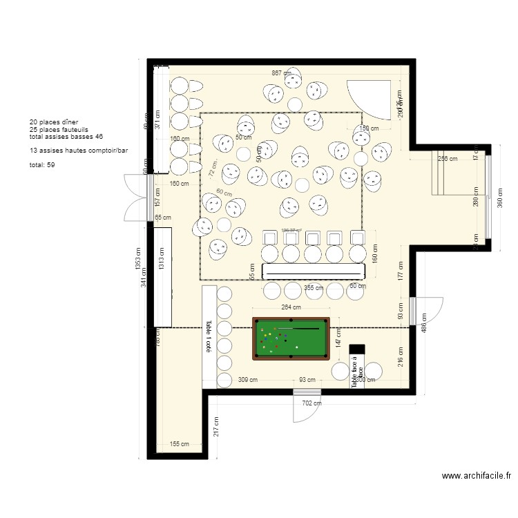 côté. Plan de 0 pièce et 0 m2