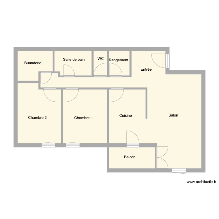 Appart Trellu. Plan de 0 pièce et 0 m2