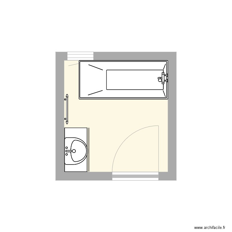 salle de bain haut. Plan de 0 pièce et 0 m2