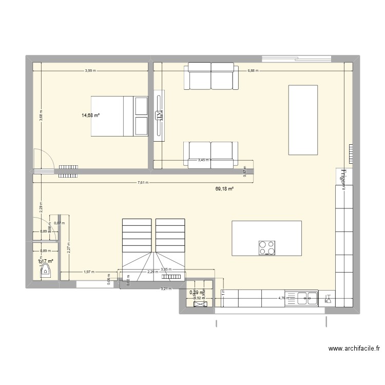 maison maca 2. Plan de 4 pièces et 86 m2