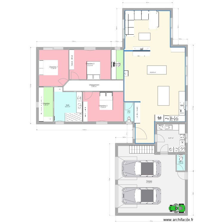 Plan_maison_3. Plan de 12 pièces et 189 m2