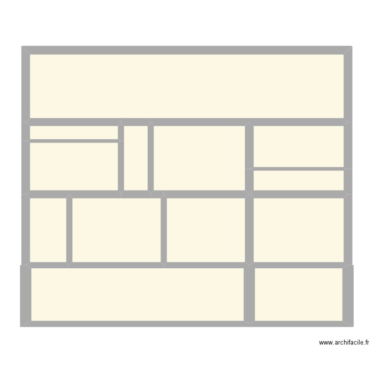 Coupe BB. Plan de 12 pièces et 112 m2