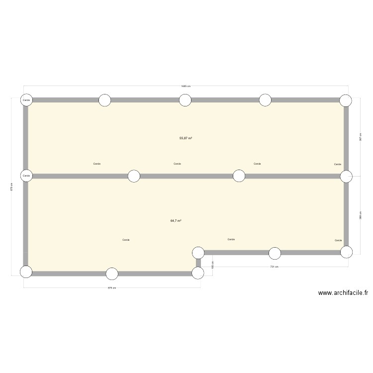 Primo plan . Plan de 2 pièces et 121 m2