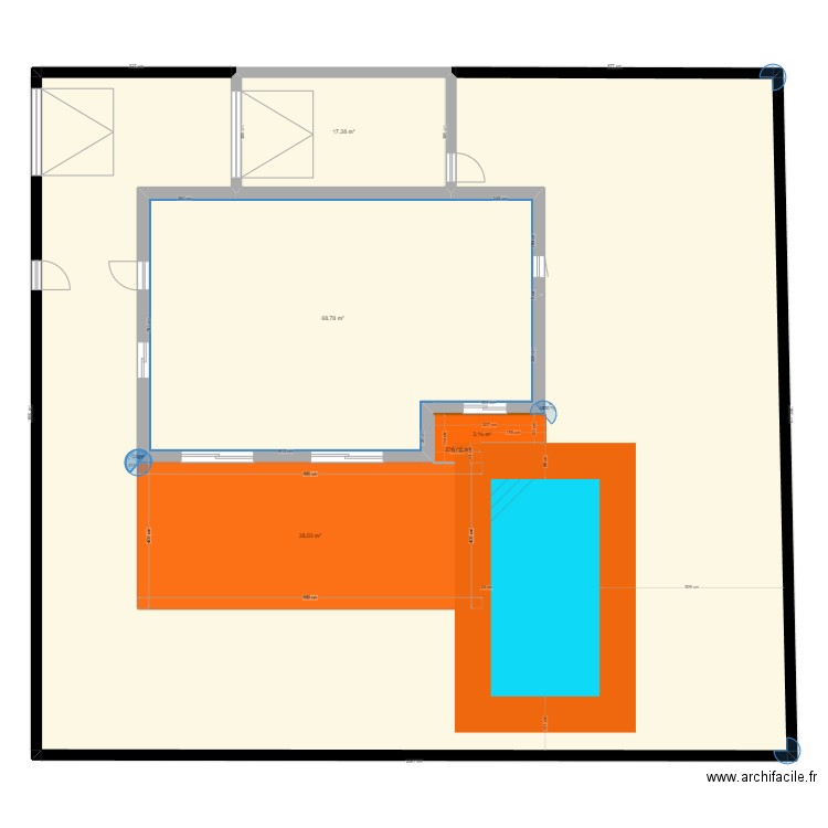 terrain. Plan de 0 pièce et 0 m2