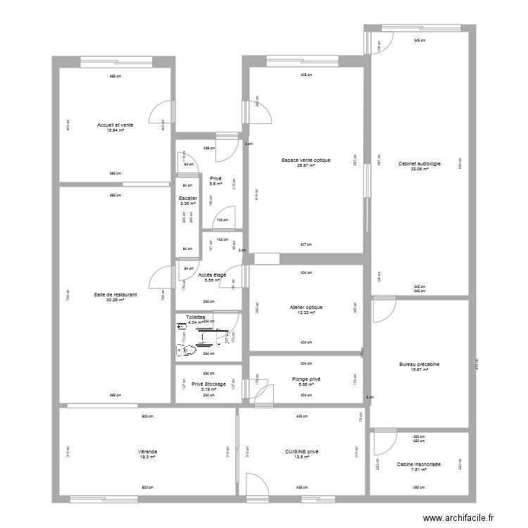 Rez de chaussée  projet modification. Plan de 0 pièce et 0 m2