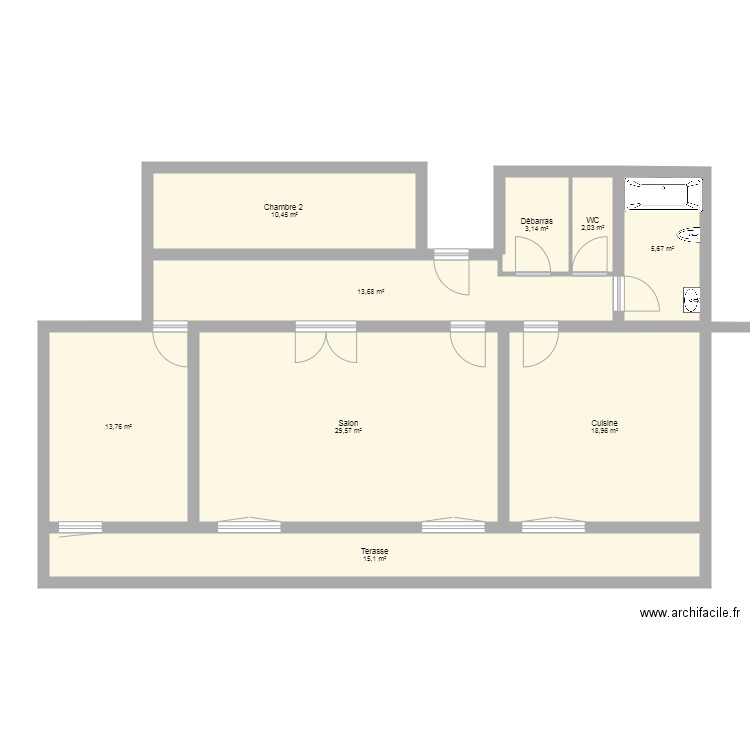 maison2. Plan de 9 pièces et 112 m2