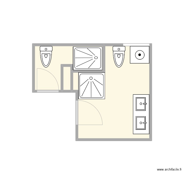 erika PROJET 2. Plan de 3 pièces et 7 m2