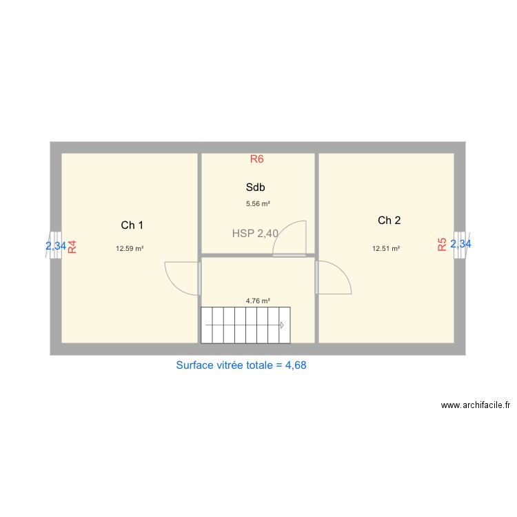 DE JAEGHER étage 1. Plan de 0 pièce et 0 m2