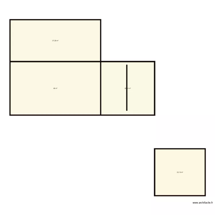 Etage actuel. Plan de 