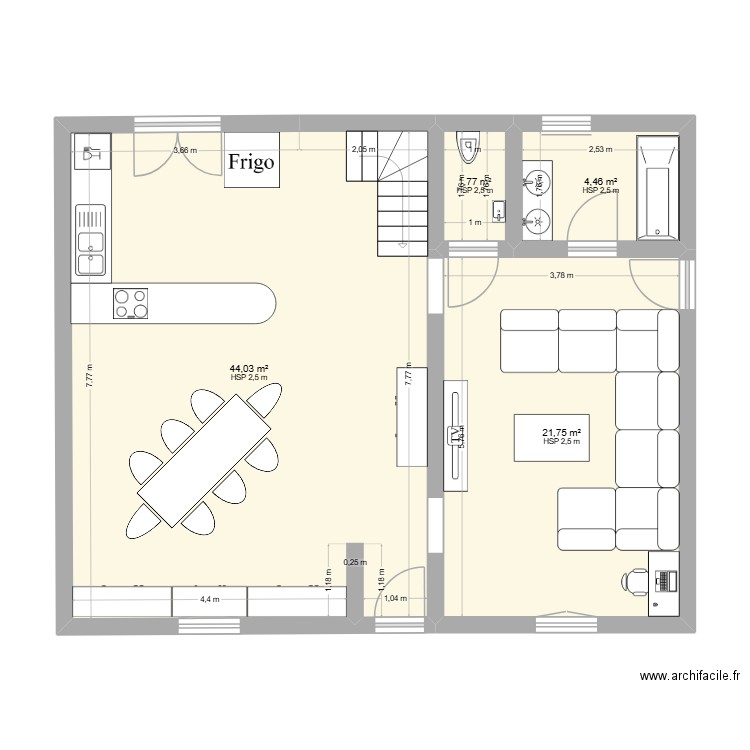 marion. Plan de 4 pièces et 72 m2