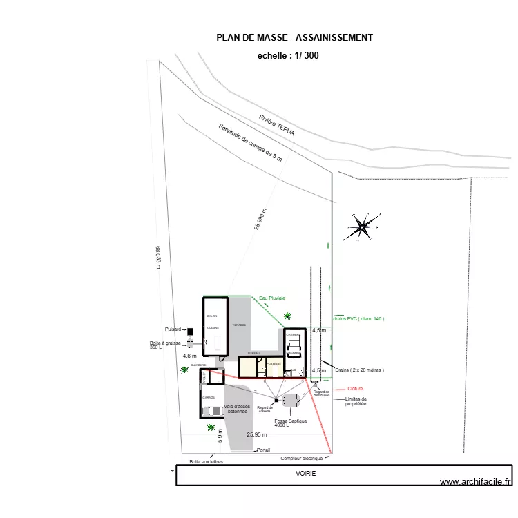 IMPLANTATION bis. Plan de 7 et 307 m² IMPLANTATION bis. Plan de 7 et 307 m²
