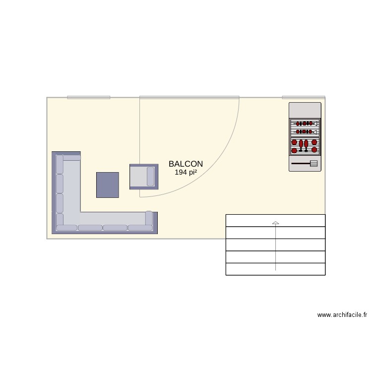 Balcon. Plan de 0 pièce et 0 m2