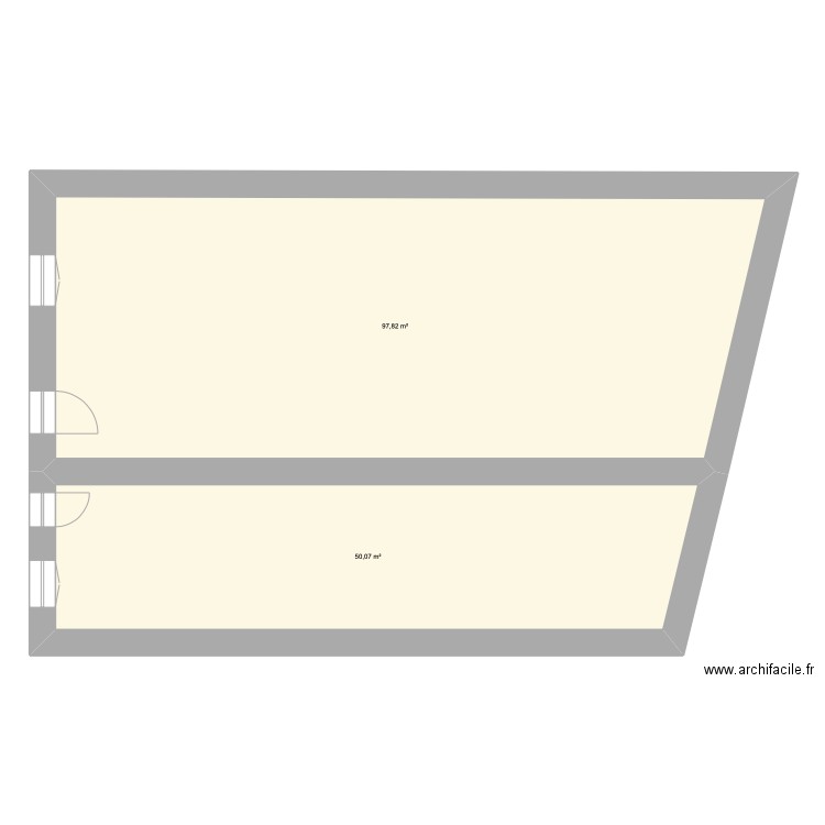 Olet Baita. Plan de 2 pièces et 148 m2