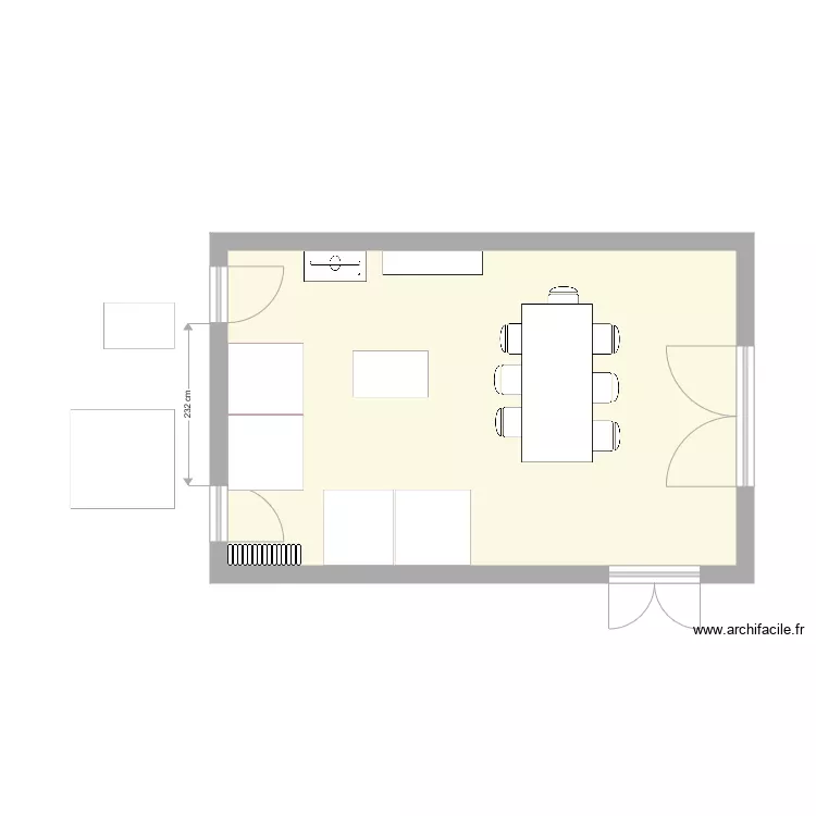 CANAPE SALON. Plan de 