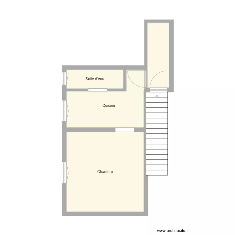 App CHIHA Etage studio de gauche. Plan de 