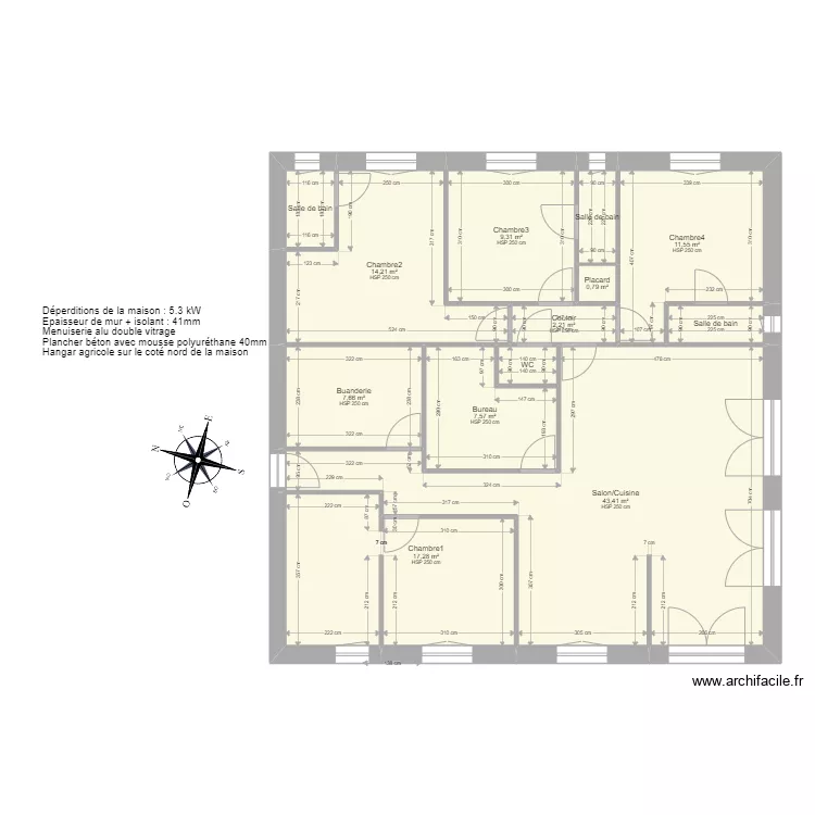 AZILE - Maison Neuve. Plan de AZILE - Maison Neuve. Plan de