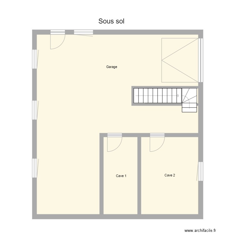 Croquis MULLER Sous sol. Plan de 0 pièce et 0 m2