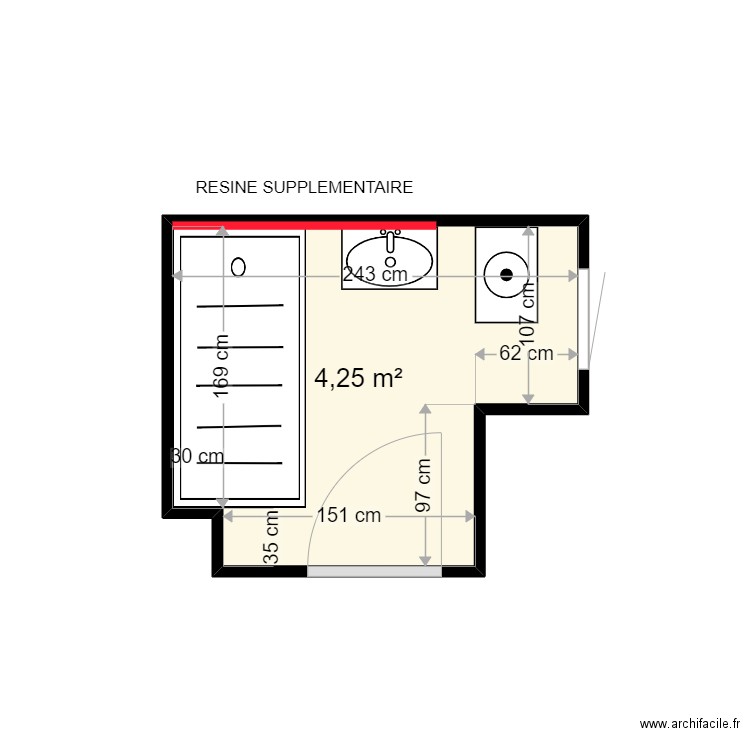 BUDINECK M FRANCOISE . Plan de 1 pièce et 4 m2