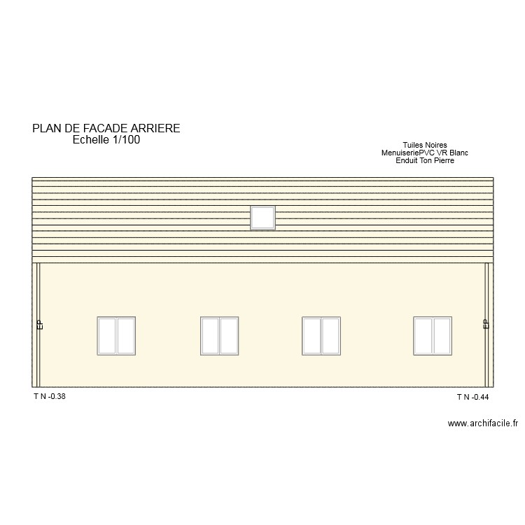 permis 2 facade arrière holweck. Plan de 0 pièce et 0 m2