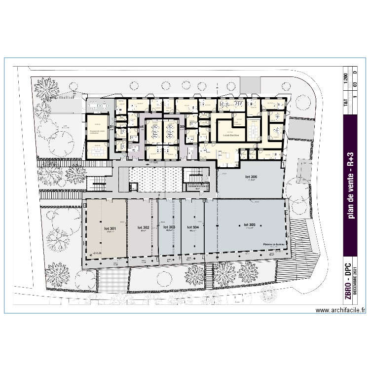 ze bureau. Plan de 37 pièces et 493 m2