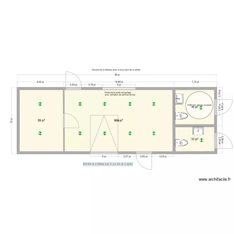 Abri terrain baseball. Plan de Abri terrain baseball. Plan de