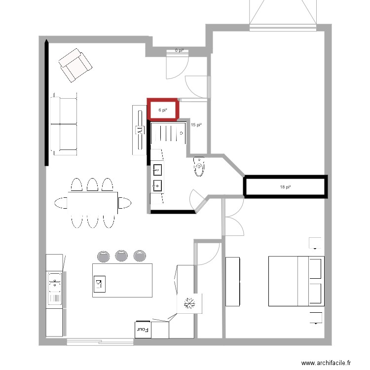 Réaménagement rechaussé. Plan de 0 pièce et 0 m2