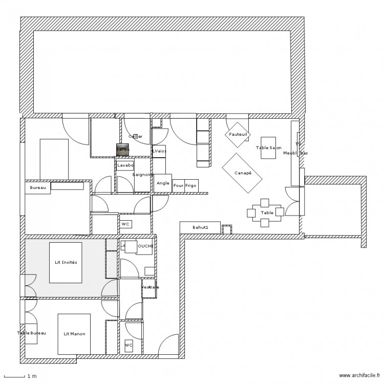 N-el Appart equipt cuisine. Plan de 0 pièce et 0 m2